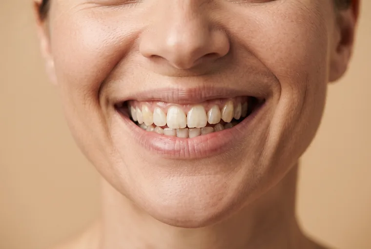 A natural adult smile with straight