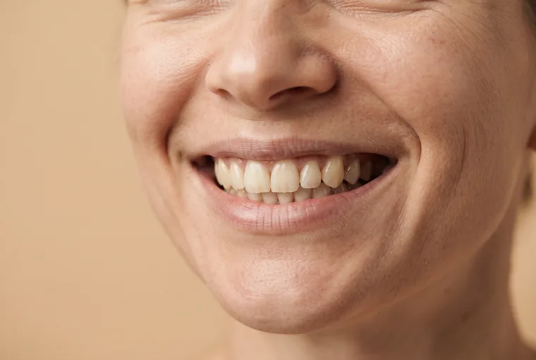 A bright natural adult smile