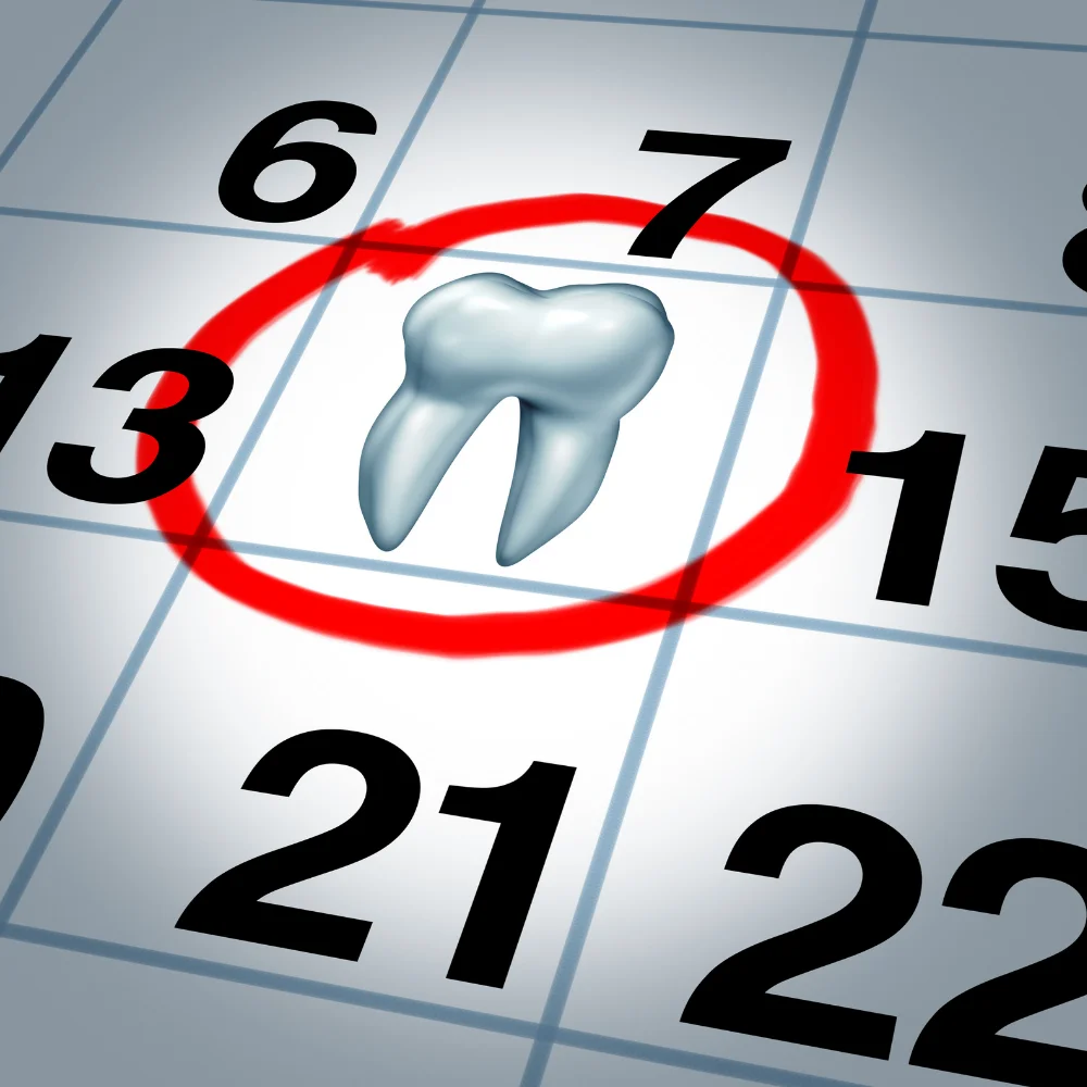 Dental appointment calendar highlighting scheduled sedation dentistry treatment and oral surgery care