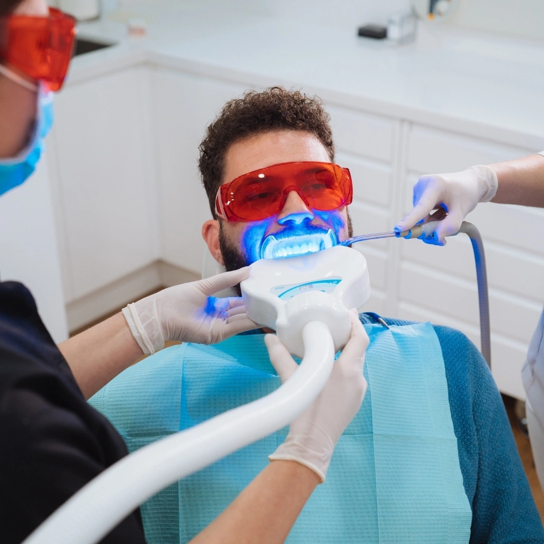 Dental team using Solea laser technology for fast and comfortable cosmetic dental treatment